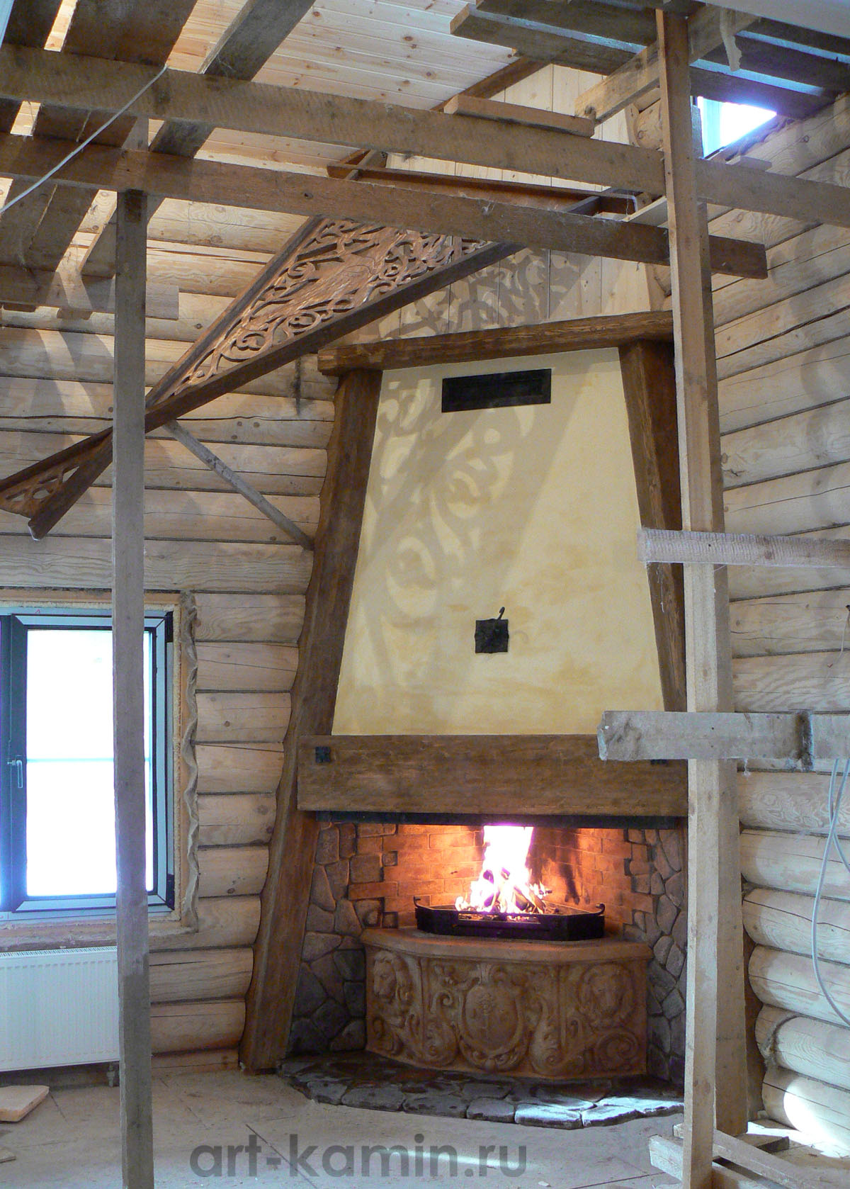 Пожаробезопасный монтаж камина в деревянном доме